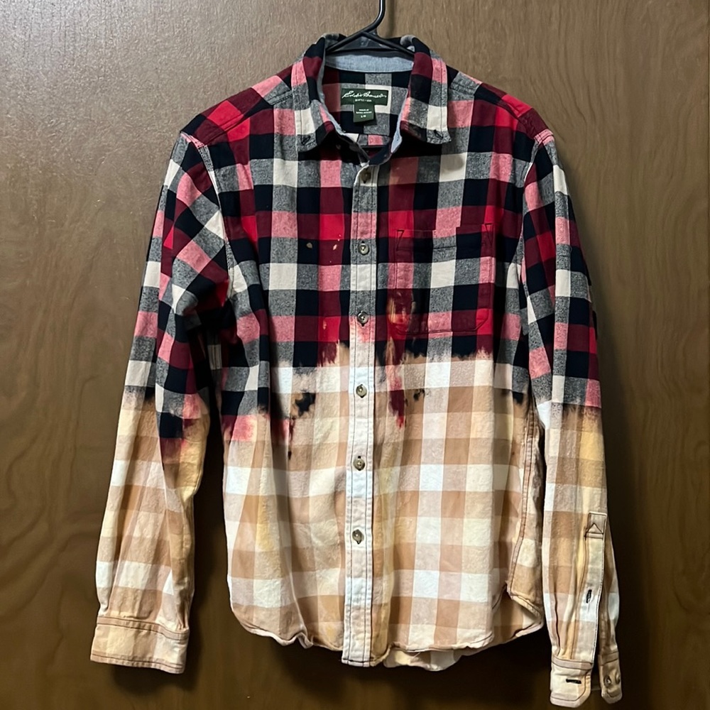 Bleached Eddie Bauer flannel men’s size large